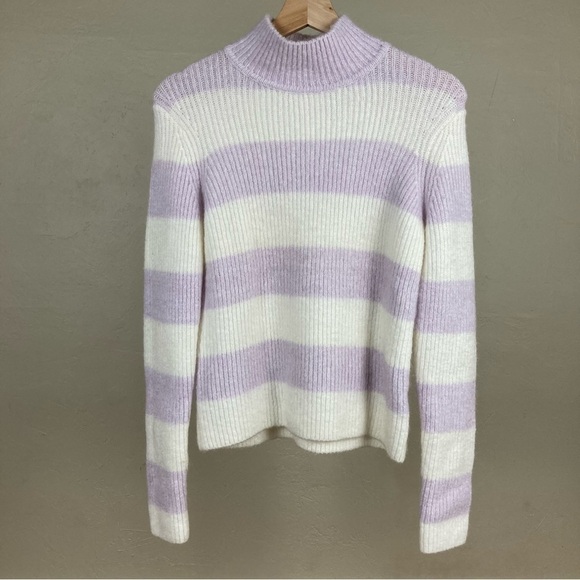 Intermix Striped Mockneck Sweater - Picture 1 of 6